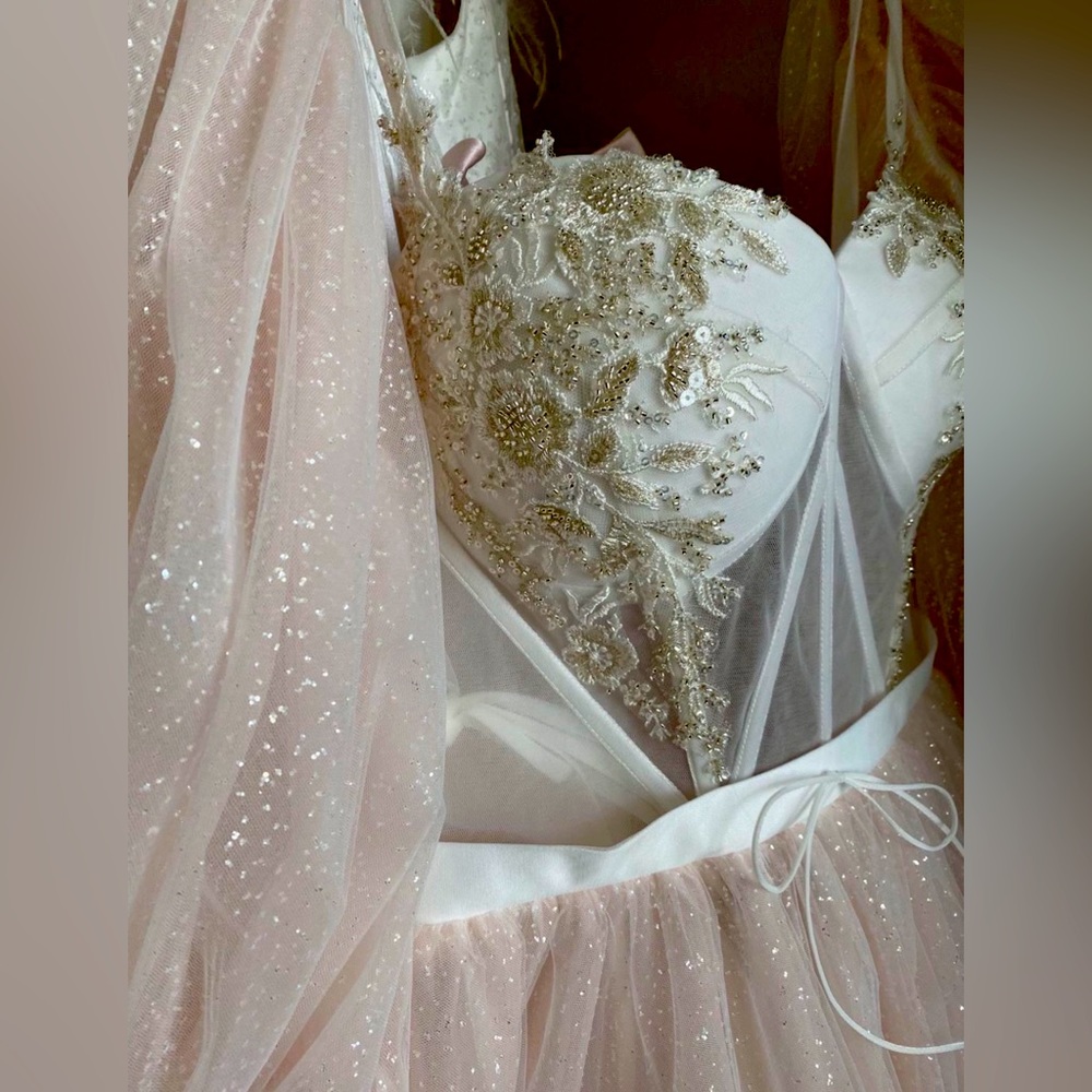 Custom Wedding Dress never worn besides fitting!